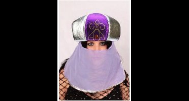 Arabische muts paars met sluier