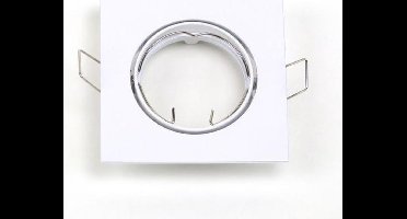 Groenovatie Inbouwspot - Vierkant - Kantelbaar - Aluminium - 84x84 mm - GU10 Fitting - Wit