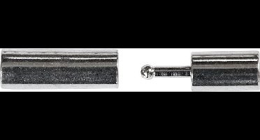 Magnetische sluiting afm 3x14 mm gatgrootte 2 mm verzilverd