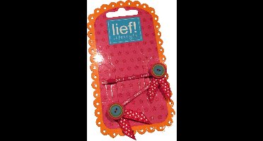 Haarschuifjes / Haarclipjes Knoop Rood - Lief Lifestyle‎‎