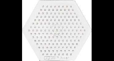 Strijkkralen Grondplaat Zeshoekig klein transparant 8 cm
