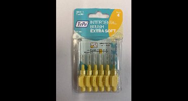 Tepe interdental rager extra soft 0.7mm geel 6 stuks 2 verpakkingen