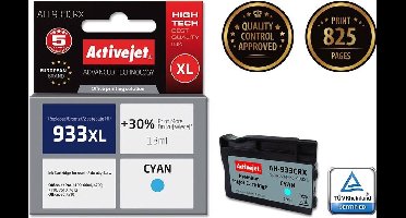 Activejet AH-933CRX inkt (vervanging HP 933XL CN054AE; Premium; 13 ml; blauw)
