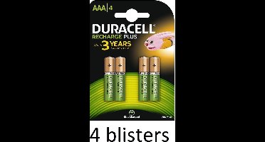 Duracell AAA Oplaadbare Batterijen - 750 mAh - 16 stuks