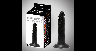 Power Escorts - Rocket John - Realistische Dildo - 7.5 Inch / 19 cm - BR106 - Zwart