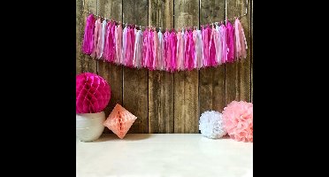 Ootje Kadootje DIY kwastjes slinger roze Roze