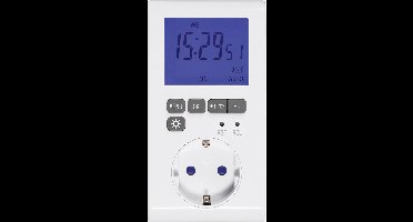 Sygonix Stopcontact-schakelklok Digitaal Weekprogramma 3680 W IP20 Countdown-functie, Timer-functie