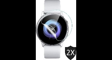 Screenprotector geschikt voor Samsung Galaxy Watch Active 2 (40 mm) - PET Glas Folie Screen Protector - 2 Stuks