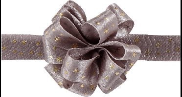 Creotime Lint 5 M 18 Mm Grijs Met Gouden Sterren