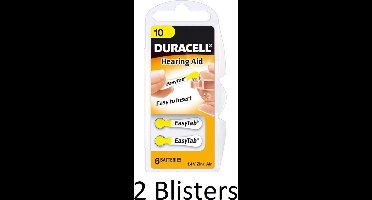 12 Stuks (2 Blisters a 6 st) Duracell Hearing Aid DA10 1.4V niet-oplaadbare batterij