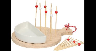 Alpina houten serveerset - voor amuses, pincho's en snacks - 17-delig