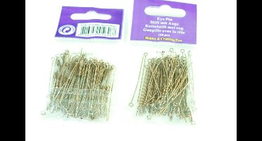 2x100 stuks, Kettelstiften Met Oog, Antiek Koper,  45mm (totaal dus 200 stuks)