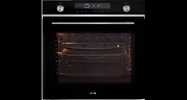 ETNA OM470ZT - Oven multifunctioneel - nis 60 cm - Zwart - Push-Pull Trendlijn design - Inhoud 72 liter - Timer - Turbo hetelucht