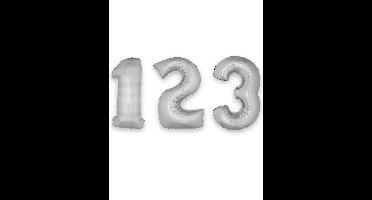 ESPA - Enorme zilverkleurige aluminium cijfer ballon