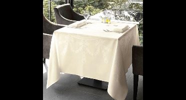 Damast Tafelkleed Ivoor 190x140cm Nero De Witte Lietaer
