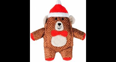 Duvoplus - Speelgoed - Pluche & Knuffel Speeltjes - Xmas Pluche Beer Vierkant 24x19x6cm .