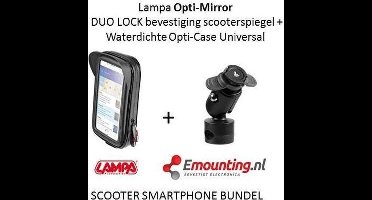 Opti-Mirror scooterspiegel mount met waterdichte smartphone case
