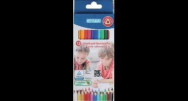 Kleur- En Tekenmateriaal | Kleurpotloden - Driek.-Kleurpotl. 12st Lang