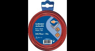 PROFILE luidsprekerkabel - 2x0m75mm² - rood/zwart - 10 meter