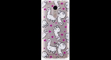 Shop4 - Xiaomi Redmi 5 Plus Hoesje - Zachte Back Case Alpaca Transparant