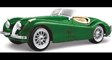 Modelauto Jaguar XK 120 cabriolet groen 1:24 - speelgoed auto schaalmodel