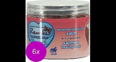 Renske Gezonde Beloning Hartjes 100 g - Hondensnacks - 6 x Zalm