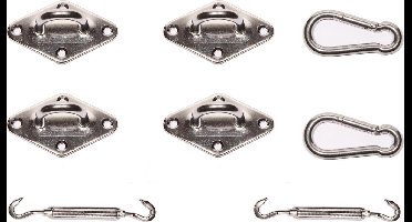 NC Outdoor bevestigingsset voor schaduwdoek rechthoek / vierkant