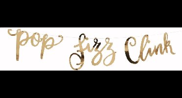 Ginger Ray Metallic Star - 'Pop Clink Fizz' slinger - goud - 1,50 meter