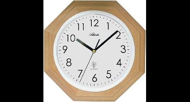 Wandklok met houten rand modern design