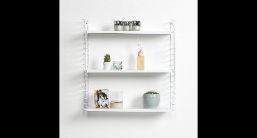 Tomado - Wandrek - Wit - Boekenrek - 70x21x68cm - Uitbreidbaar