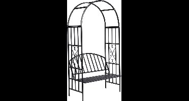 vidaXL - Rozenboog - met - bank