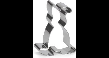 uitsteekvorm Haas 7 x 3 cm RVS zilver