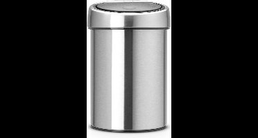 Brabantia Touch Bin Prullenbak - 3 liter - Badkamer - Matt Steel