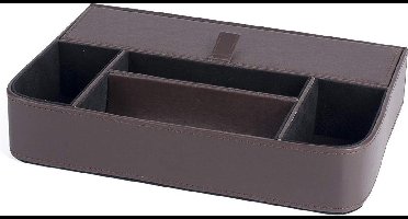 Premium pennenbak lederlook bruin