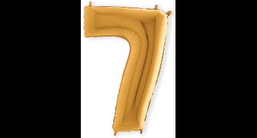 Folie ballon cijfer '7' goud (100cm)