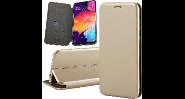 Hoesje geschikt voor Samsung Galaxy A50 - Book Case Kunstleer ThinShield Goud