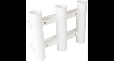 Eurocatch - Tube Rodholder - Hengelrek - Voor 3 hengels - Op de boot of in uw schuur - Kunststof - Wit