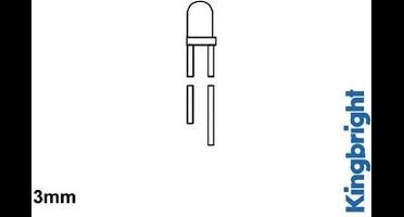 Standaard Led 3Mm Rood Glashelder