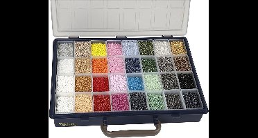 Rocailles, 1,7+3+4 mm, 6/0+8/0+15/0 , 0,5-1,2 mm, 100 gr, 32 Set