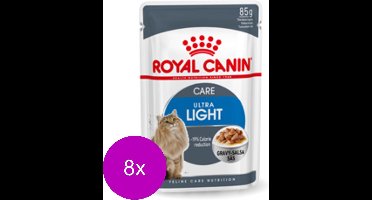 Royal Canin Ultra Light - In Gravy - Kattenvoer - 8 x 12x85 g