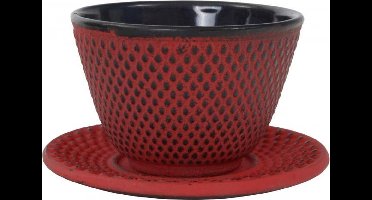 Tokyo Design Studio Arare Theekop en Schotel - 12 cl - rood