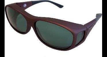 Cocoons overzetzonnebril Slim Line M d.bordeaux/grijs