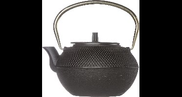 Cosy & Trendy Shinto Theepot - 1L2 - Zwart - Koper Handvat