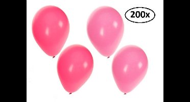 Ballonnen helium 200x pink en roze - Ballon helium lucht festival verjaardag feest