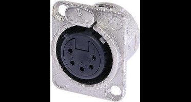 Neutrik NC5FD-L-1 XLR-connector Flensbus, contacten recht Aantal polen: 5 Zilver 1 stuk(s)