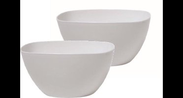 Bloemschaal Plantschaal Ovaal Dums 36x15x13cm WIT Prosperplast / 2 STUKS ! /