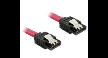 SATA datakabel - plat - SATA600 - 6 Gbit/s / rood - 0,30 meter