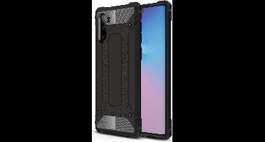 Ntech Hoesje Geschikt Voor Samsung Galaxy Note 10 Armor Hoesje - Zwart
