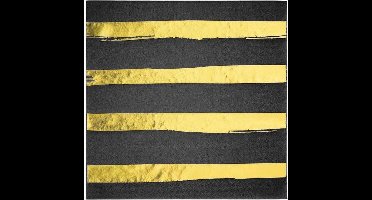 Servetten black vel foil (33x33cm, 16st)