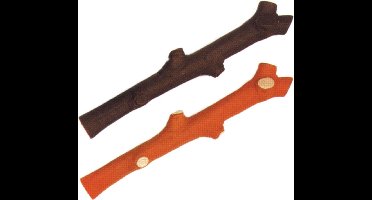 Flamingo Vinyl Speelstok - Hondenspeelgoed - 30 cm - Bruin